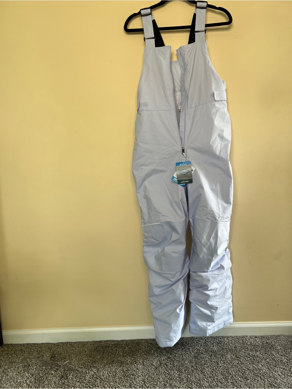 Youth L Columbia Sport Wear Light blue Snow Bib Overalls with Adjustable Straps